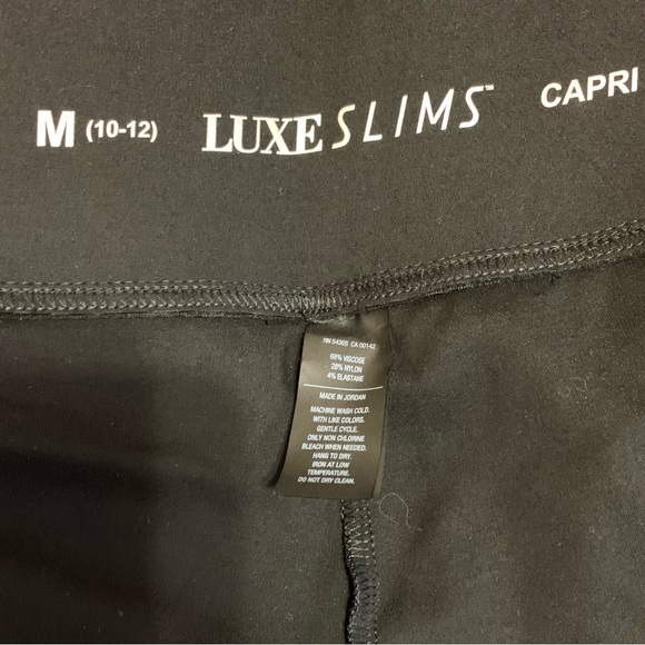 LUXE SLIMS Capris with Side  slit decorated with silver brooches. Like  new - Picture 6 of 6